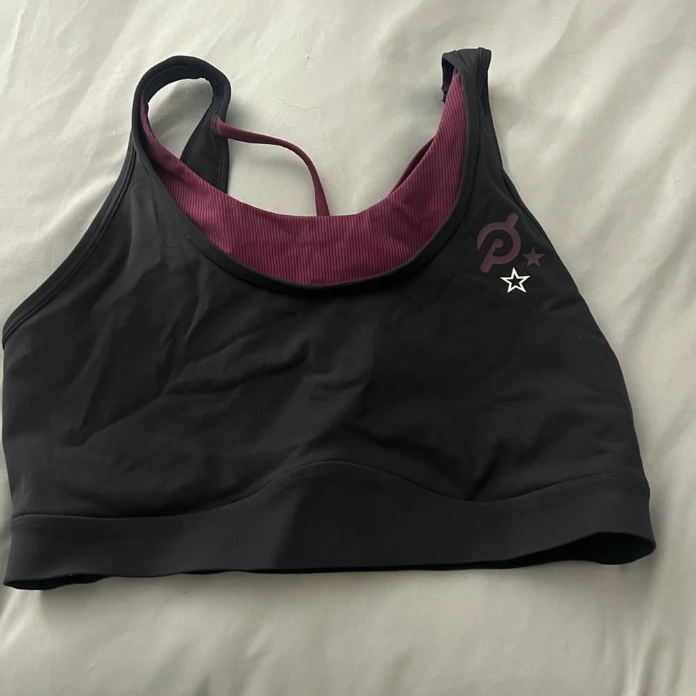 Peloton Black and Purple Sports Bra